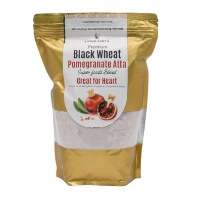 Buy Online Black Wheat Pomegranate Flour, 1Kg - Livingearth organics